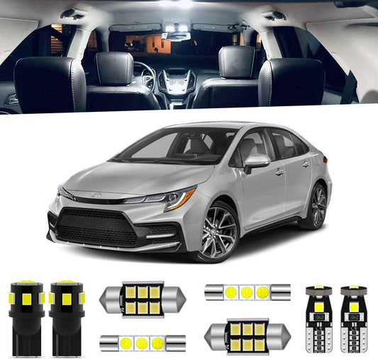 Kit de 6 luces LED Corolla para interior Toyota Corolla 2003-2021 blanco 6000K p